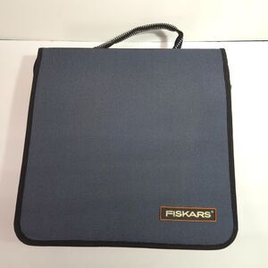 Fiskars Blue Craft Organizer Case Bag Zipper Storage Carrying Tote Vintage